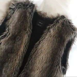 ZARA Knit faux fur vest